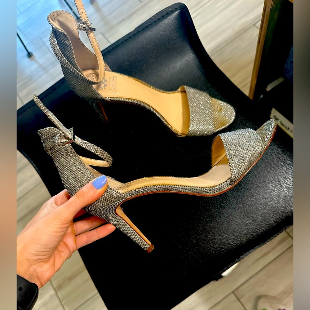 Vince Camuto Silver High Heel Sandals
